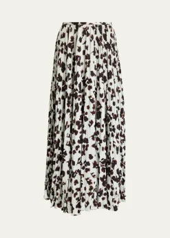 Proenza Schouler White LabelRuna Pleated Floral Skirt