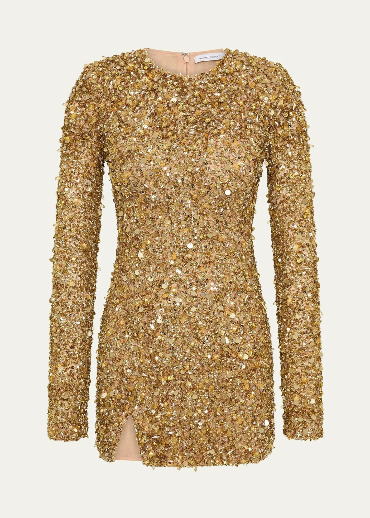 Rachel GilbertPhillipe Embellished Strong-Shoulder Mini Dress