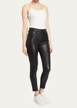 Rag & BoneNina Leather High-Rise Pants