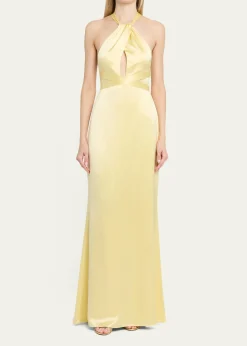 RetrofeteMagnolia Satin Halter Dress