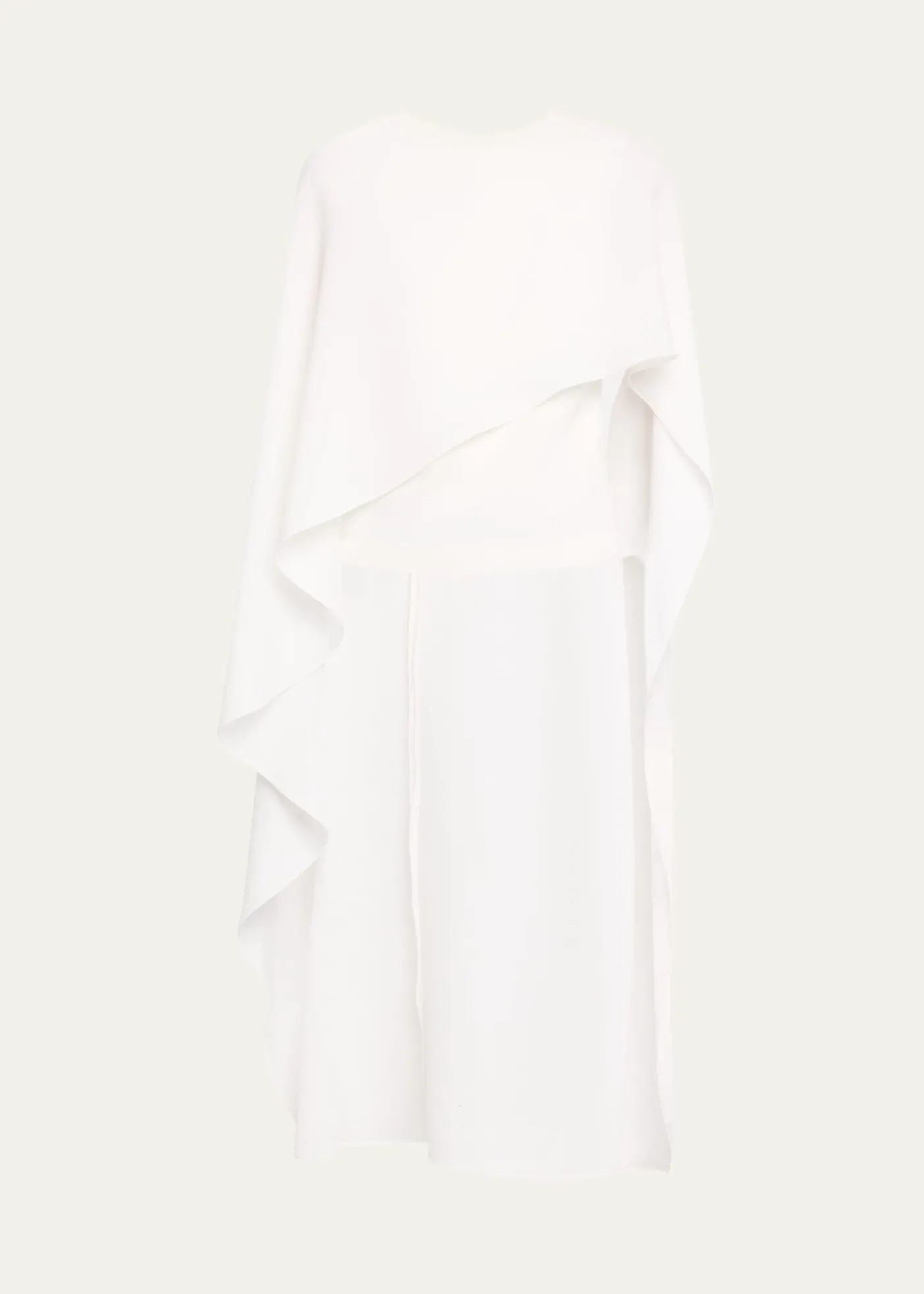 Roland MouretAsymmetric Satin Crepe Cape Top
