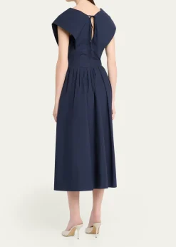 Rosie AssoulinIn Full Bloom Pleated Taffeta Midi Dress
