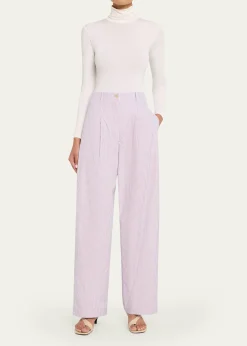 RUADHThe Dean Pinstripe Organic Cotton Pants