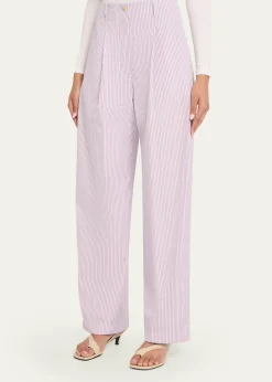 RUADHThe Dean Pinstripe Organic Cotton Pants