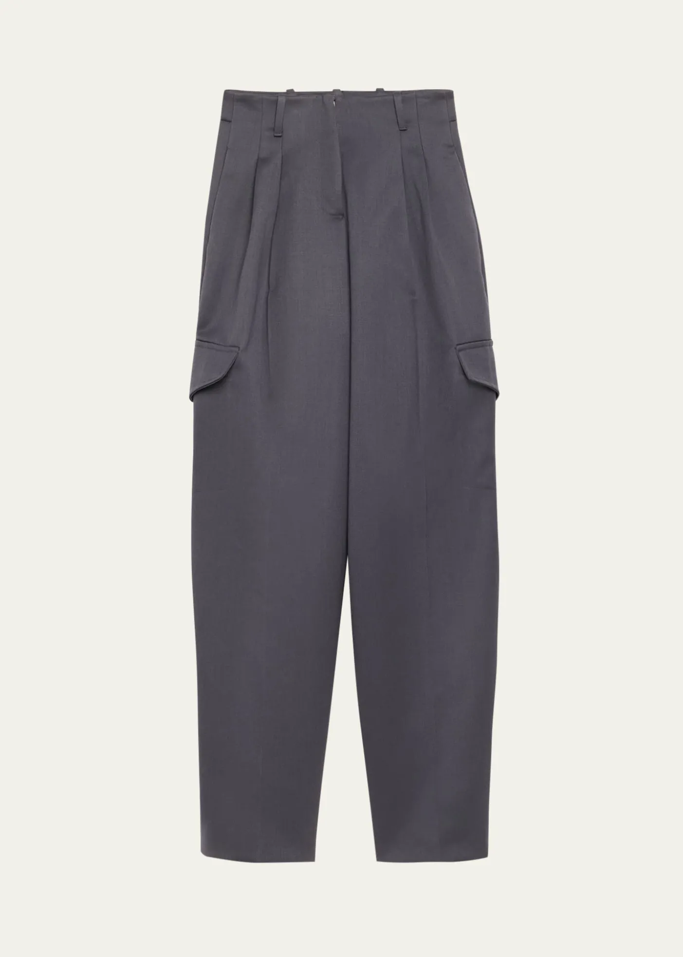 RUADHThe Russel Pleated Wool Barrel Pants