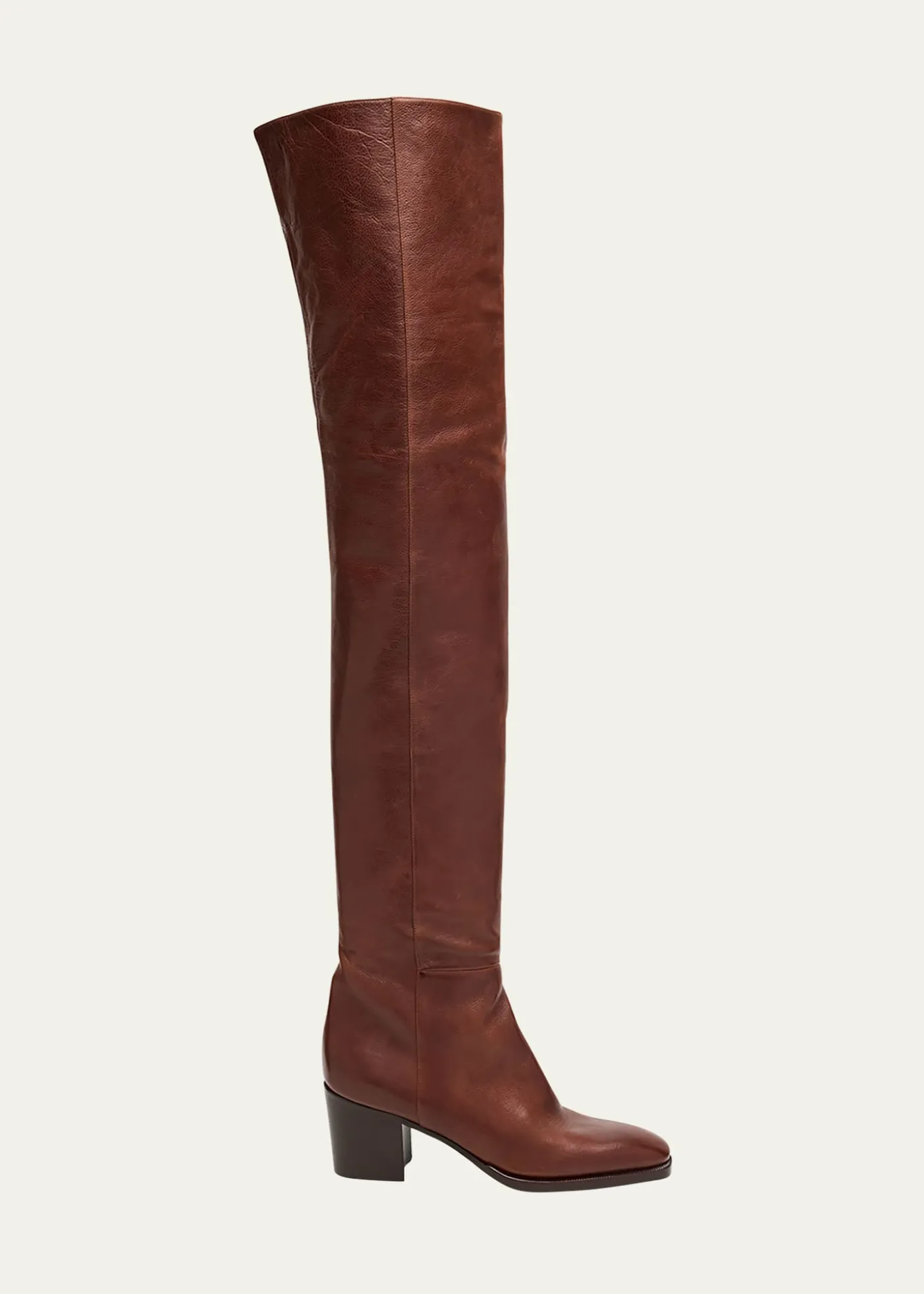 Saint LaurentOdeon Leather Over-The-Knee Boots