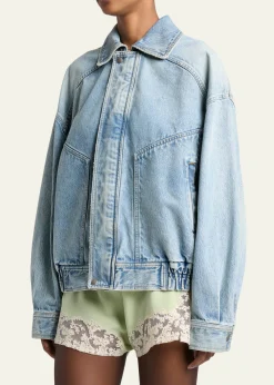 Saint LaurentOversized Denim Zip Shirt Jacket