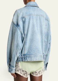 Saint LaurentOversized Denim Zip Shirt Jacket