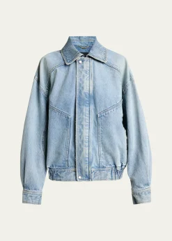 Saint LaurentOversized Denim Zip Shirt Jacket