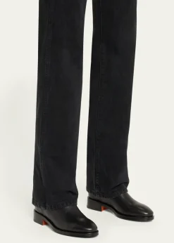 SantoniFleeces Leather Mid Boots