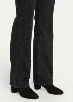 SantoniSuede Block-Heel Ankle Booties