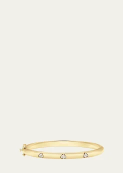 Sara Weinstock18K Yellow Gold Dujour Four-Cluster Diamond Bangle Bracelet