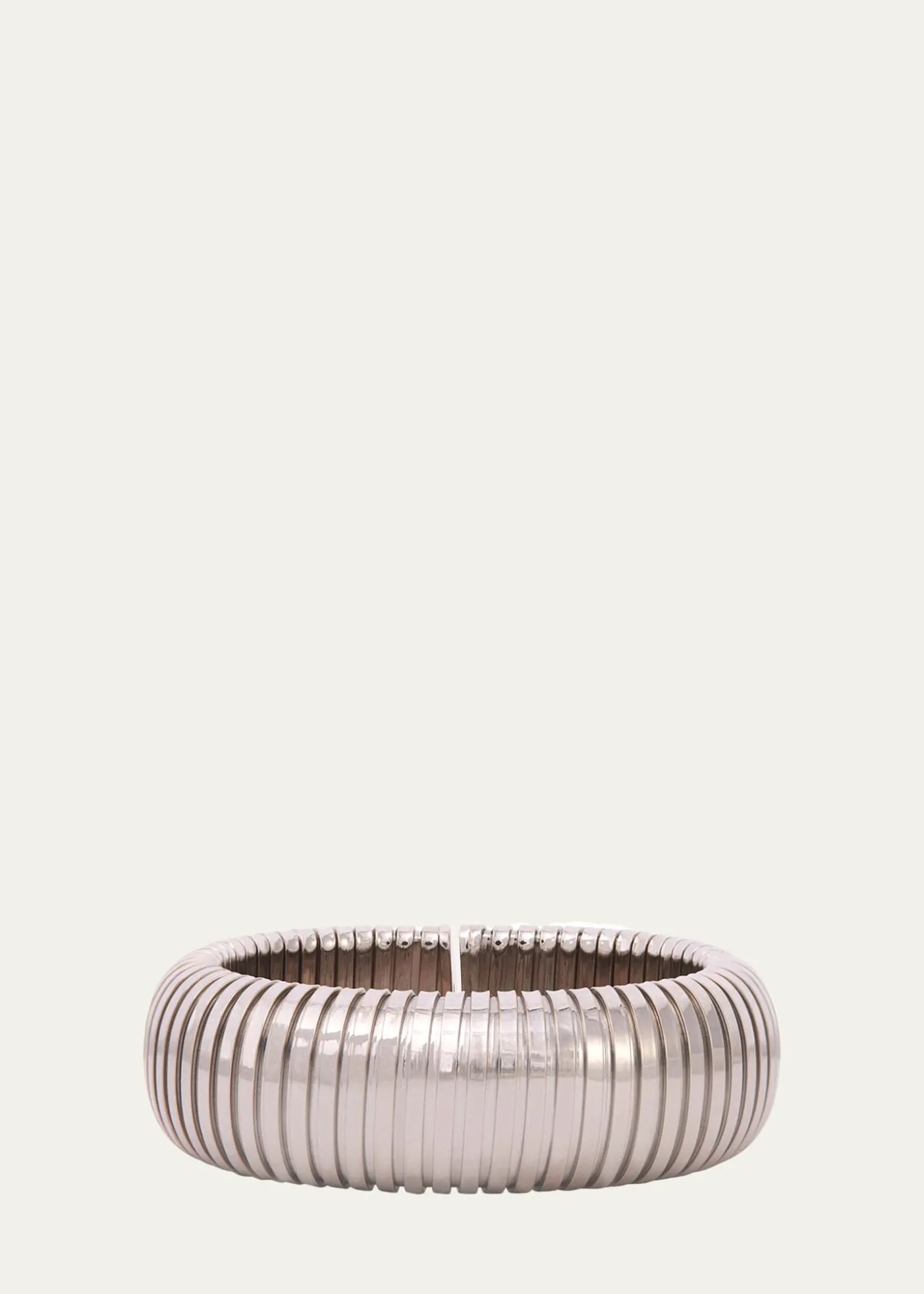 Sidney Garber18K White Gold Domed Cuff Bracelet