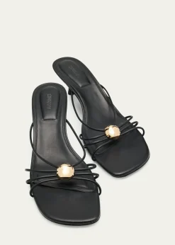 SIMKHAIAmaya Strappy Leather Kitten-Heel Sandals