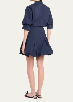 SIMKHAIEffie Cotton Bubble Mini Dress