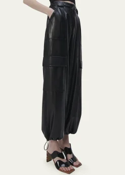 SIMKHAILuxe Vegan Leather Cargo Pants
