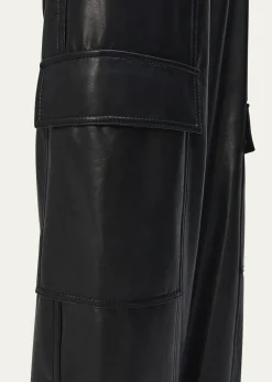 SIMKHAILuxe Vegan Leather Cargo Pants
