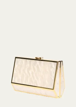 SIMKHAIMaddox Marbled Acrylic Clutch Bag
