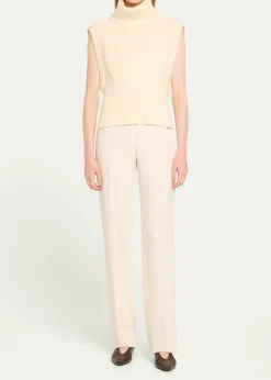 SIMKHAIMaple Wool & Cashmere Sleeveless Turtleneck Top