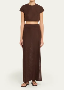SIMKHAINicky Knit Midi Skirt