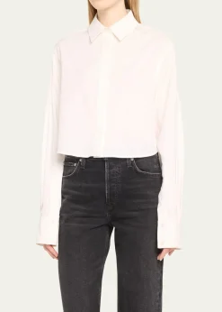 SIMKHAIRenata Cropped Button-Front Shirt