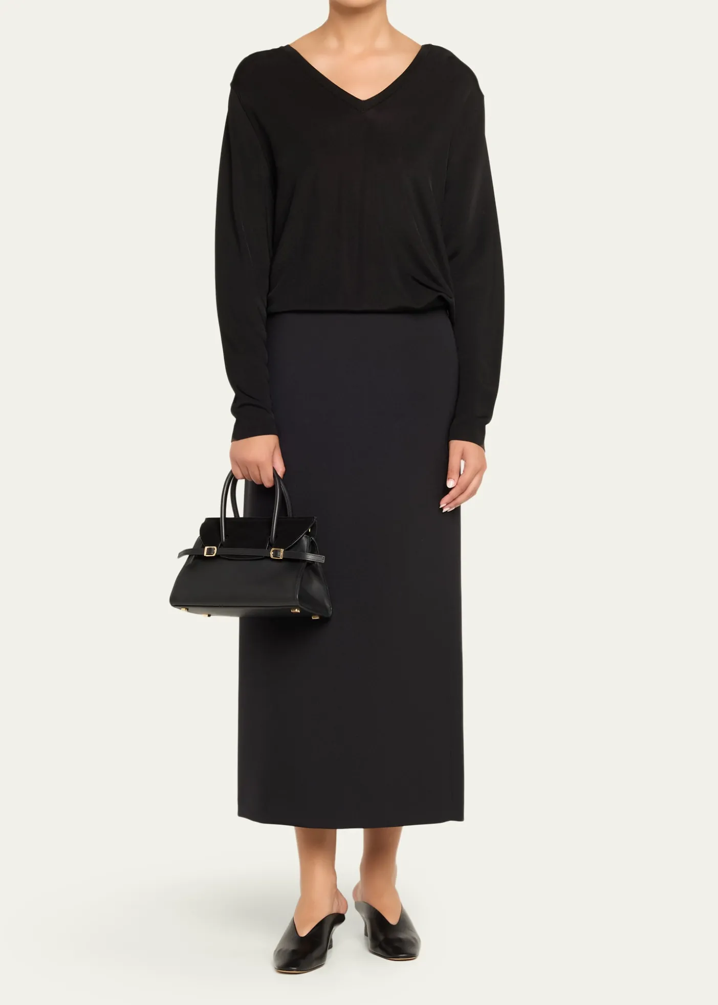 SIMKHAIRiver Small Suede Flap Top-Handle Bag