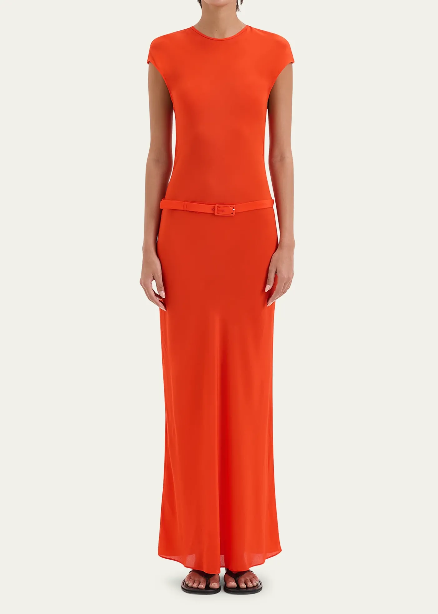 SIRFresca Belted Silk Dress