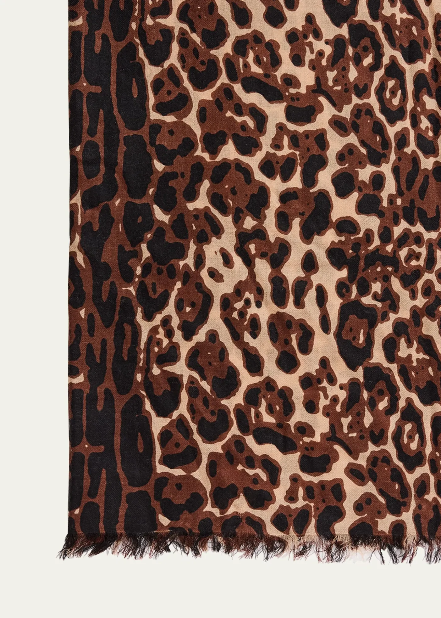 Sofia CashmereLightweight Cashmere Leopard-Print Scarf