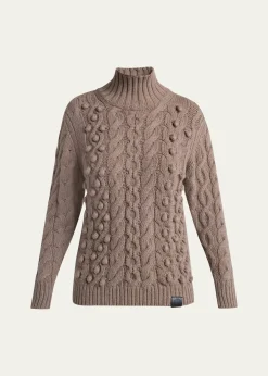 Stella McCartneyBobble Cable Knit Turtleneck Sweater