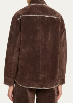 Still HereLong-Sleeve Western Suede Shirt