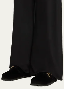 Stuart WeitzmanChrystie Shearling-Lined Corduroy Mules
