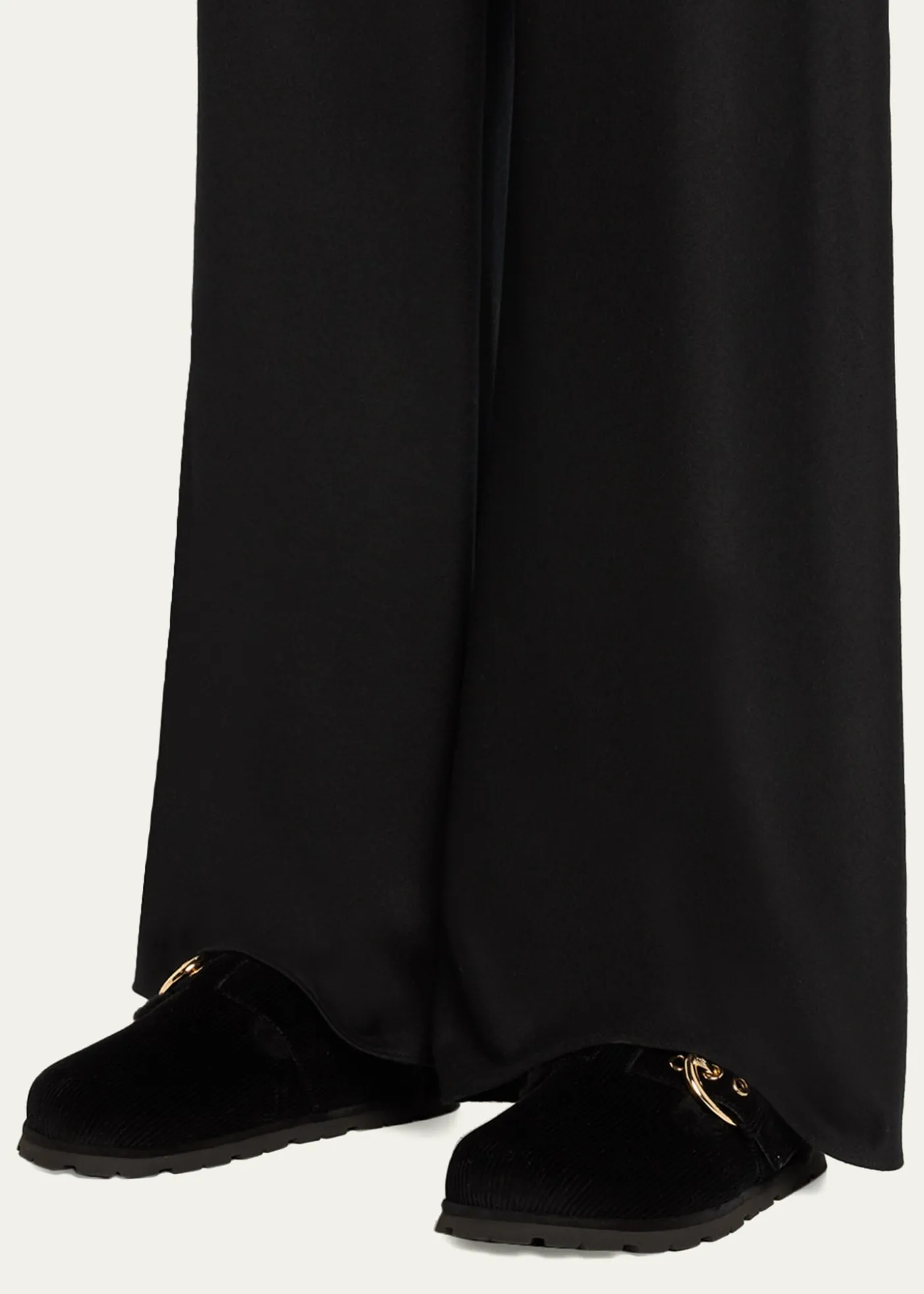 Stuart WeitzmanChrystie Shearling-Lined Corduroy Mules