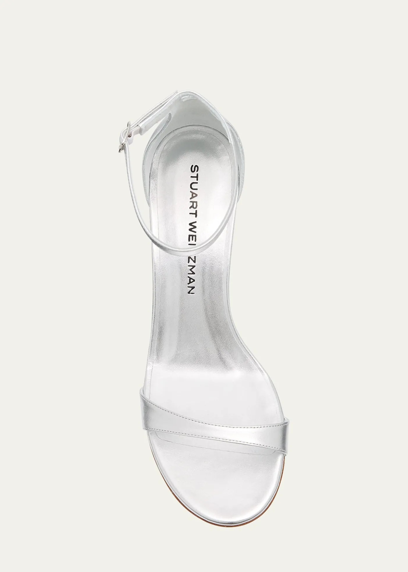 Stuart WeitzmanNudist II Metallic Ankle-Strap Sandals