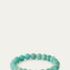 Sydney Evan14K Green Jade Pea Pod Charm on Amazonite Stretch Bracelet
