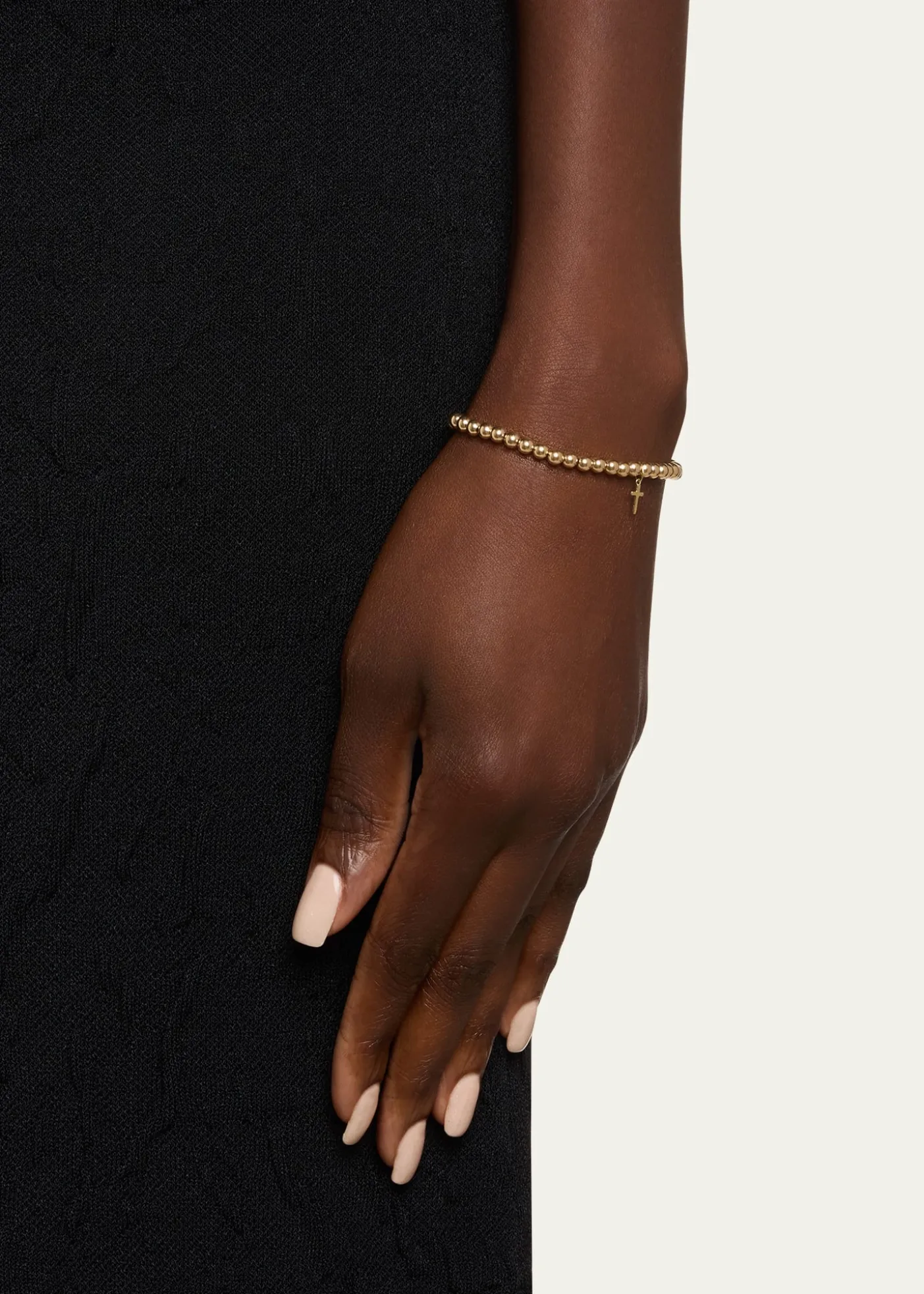 Sydney Evan14K Tiny Pure Cross Charm Bracelet