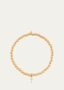 Sydney Evan14K Tiny Pure Cross Charm Bracelet