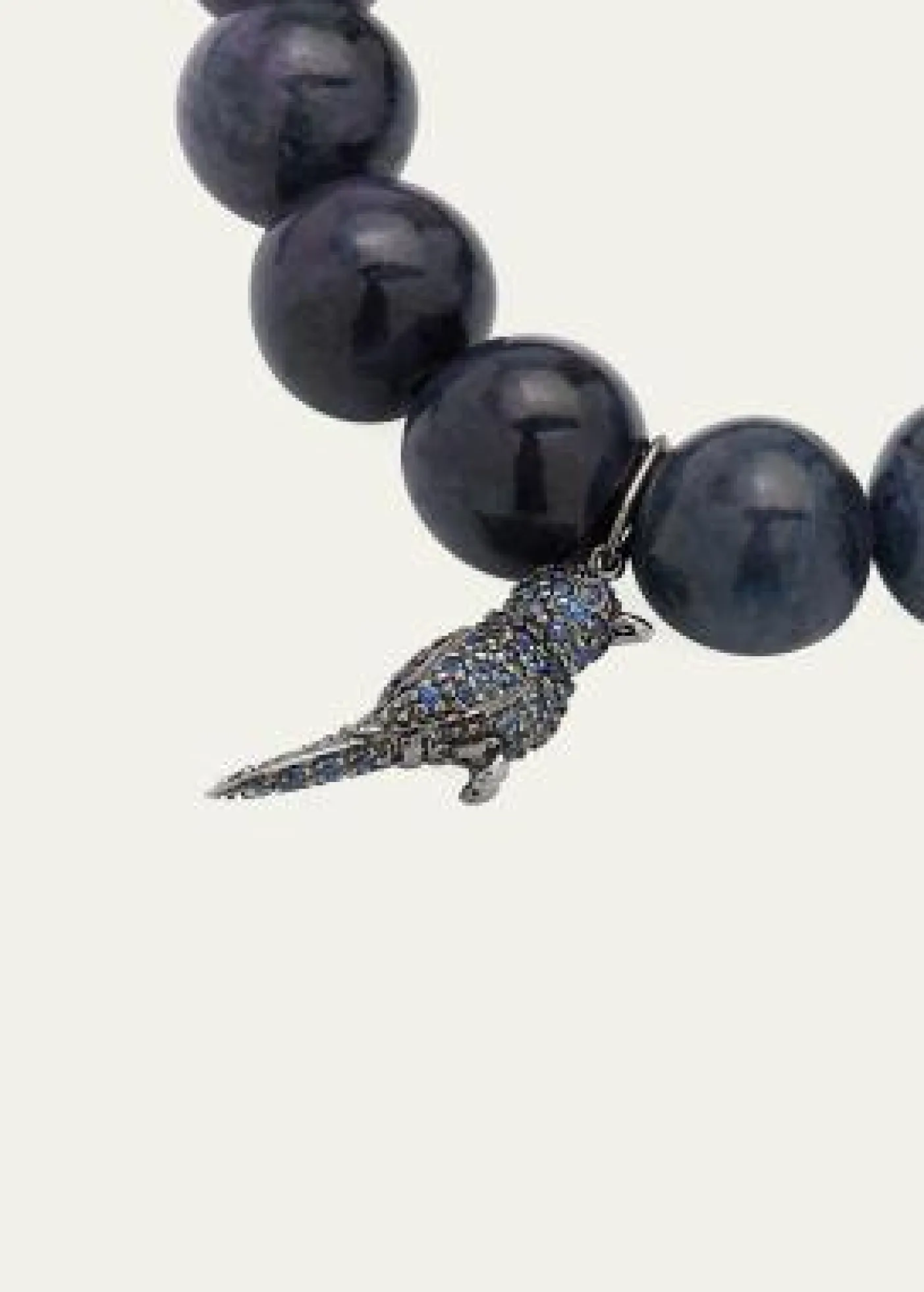 Sydney EvanSmooth Dumortie Bracelet with Tiny Hummingbird Charm