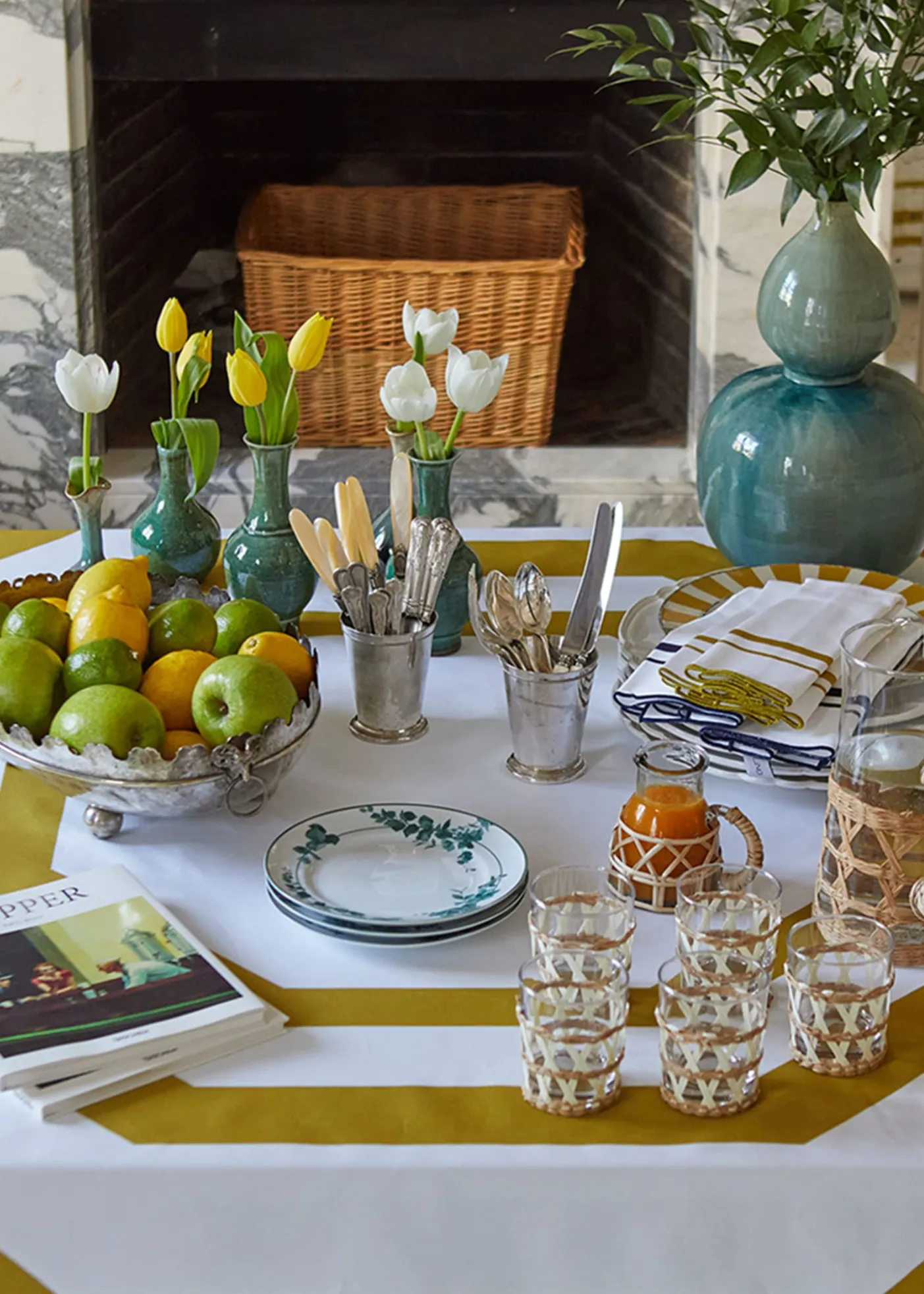The LinoEssential Yellow Tablecloth, 71" Square