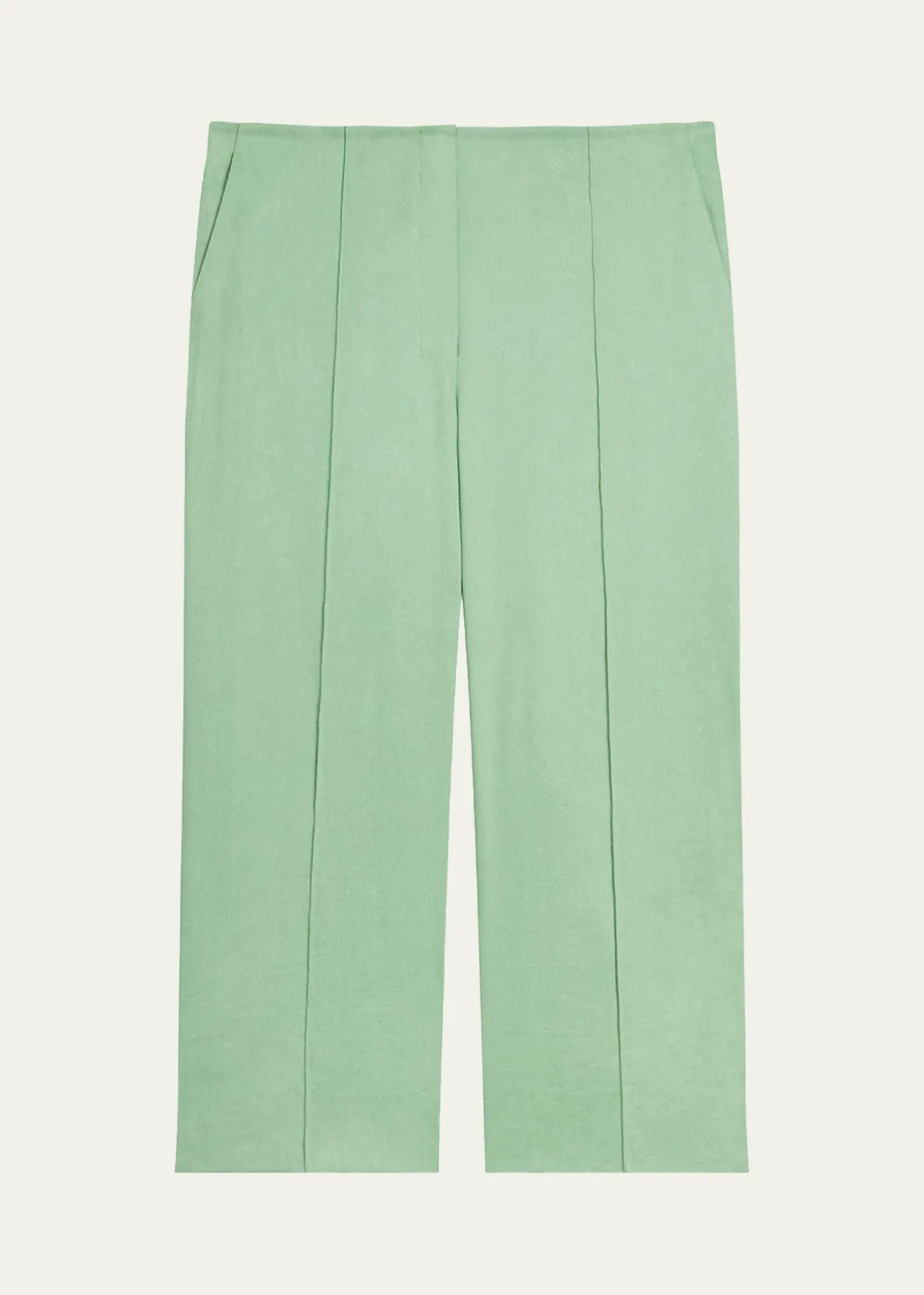 TheorySlit-Cuff Linen-Blend Capri Pants