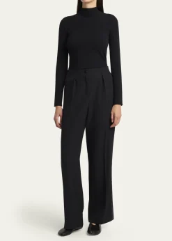 THE ROWFelicita Double Pleated Wide-Leg Tuxedo Pants