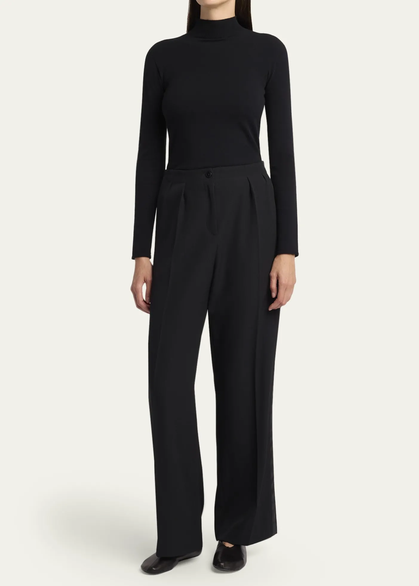 THE ROWFelicita Double Pleated Wide-Leg Tuxedo Pants