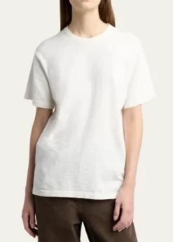THE ROWNarlan Short-Sleeve Cotton-Linen T-Shirt