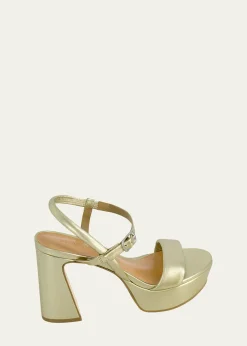 THIS ITEM IS NOT AVAILABLE.BernardoMetallic Ankle-Strap Platform Sandals
