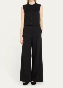 THIS ITEM IS NOT AVAILABLE.TheoryGood Crunch High-Waist Wide-Leg Trousers