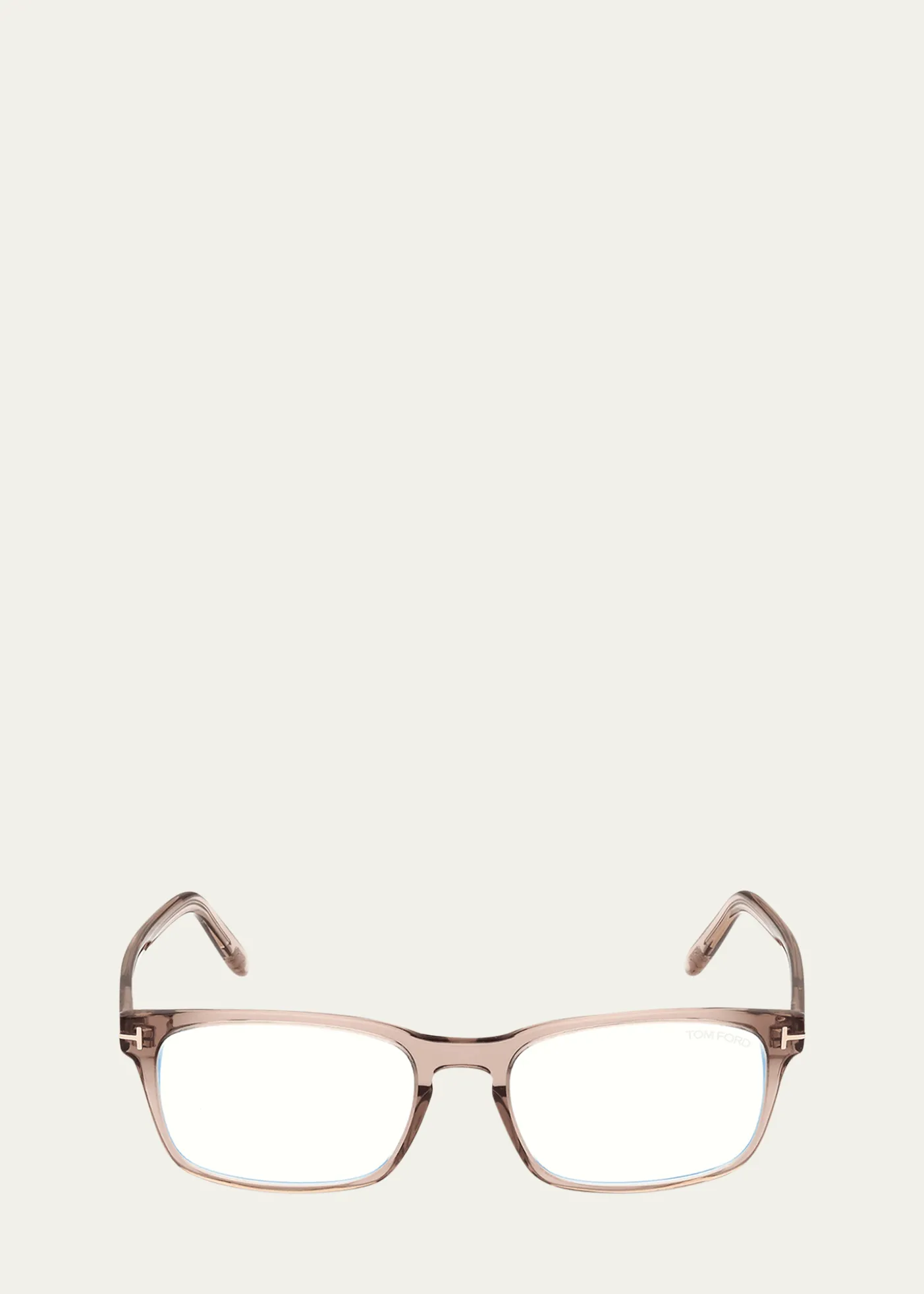 TOM FORDBlue Blocking Keyhole Acetate Rectangle Glasses