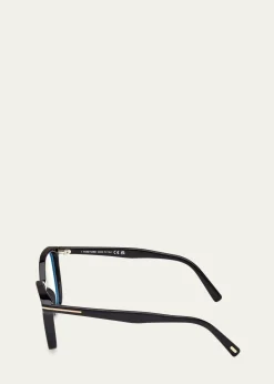 TOM FORDBlue Blocking Sleek Acetate Cat-Eye Glasses