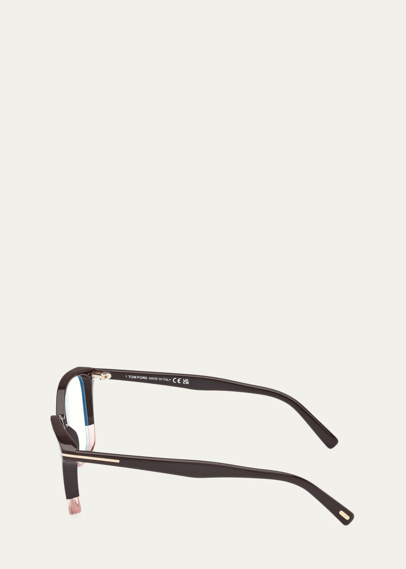 TOM FORDBlue Blocking Two-Tone Acetate Cat-Eye Glasses