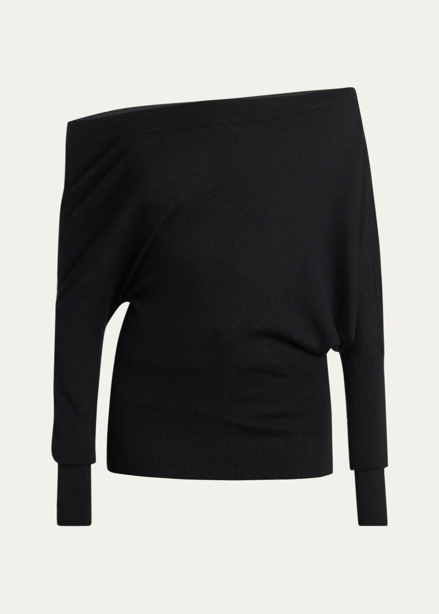 TOM FORDWool-Silk Asymmetric Off-Shoulder Sweater