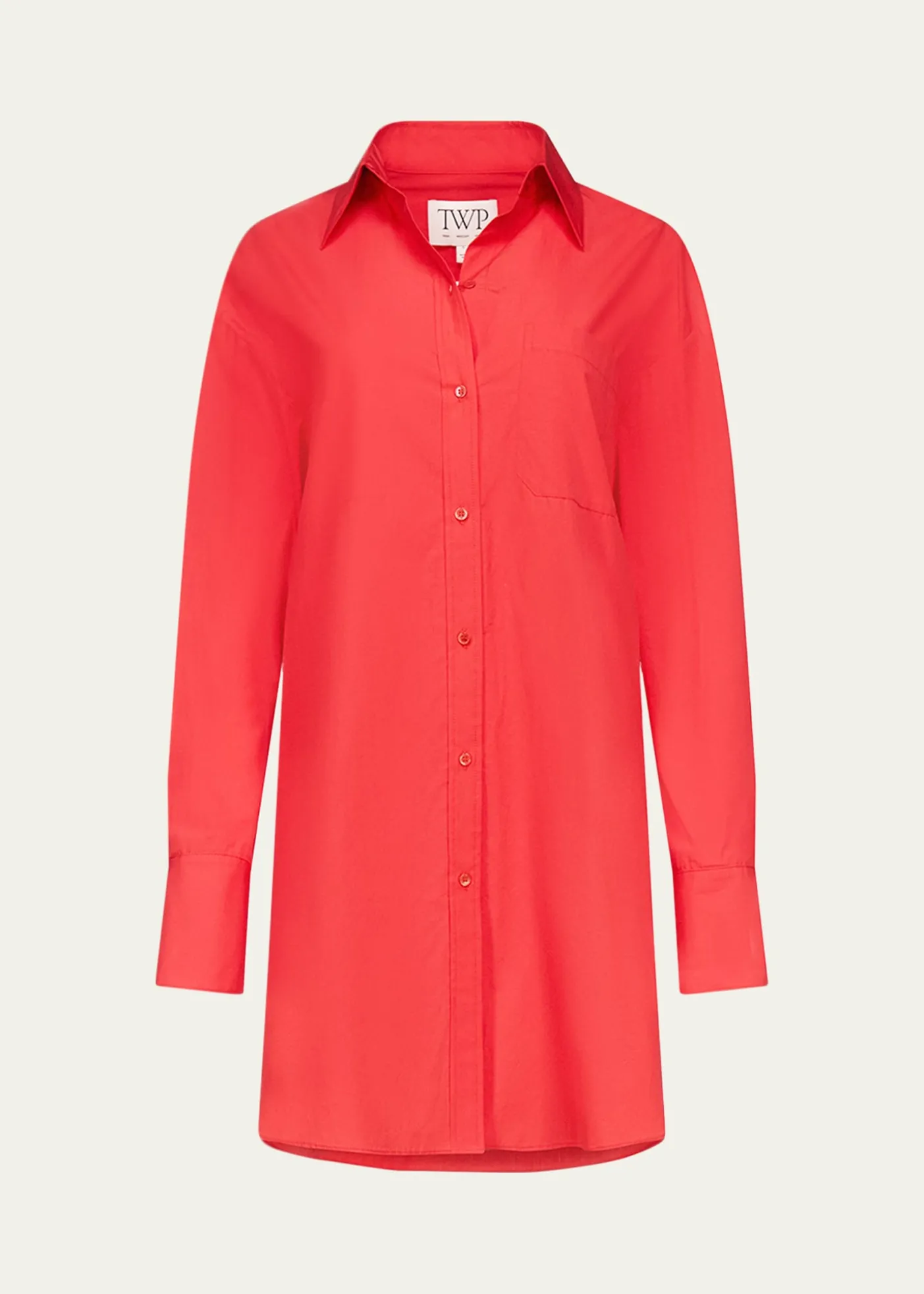 TWPBig Joe Cotton Button-Front Shirtdress