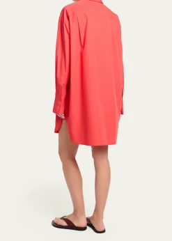 TWPBig Joe Cotton Button-Front Shirtdress
